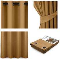 naktines uzuolaidos blackout - AmeliaHome Blackout Curtains Mustard 140x175cm - 2 nuotrauka