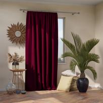 bordo uzuolaidos - AmeliaHome Pleat Blackout Curtains Wine 140x270cm - 3 nuotrauka