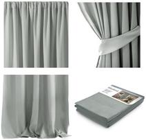 uzuolaidos blackout - AmeliaHome Pleat Blackout Curtains Silver 140x270cm - 2 nuotrauka
