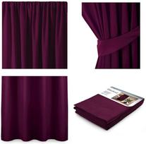 naktines uzuolaidos blackout - AmeliaHome Pleat Blackout Curtains Black 140x245cm - 2 nuotrauka