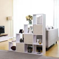 lentynos 130 - Songmics Bookcase White 129.5x29x129.5cm - 5 nuotrauka