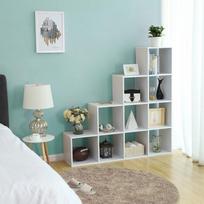lentynos 130 - Songmics Bookcase White 129.5x29x129.5cm - 7 nuotrauka