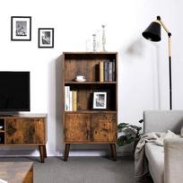 lentyna 120 - Songmics Retro 2-Tier Bookcase Brown - 2 nuotrauka