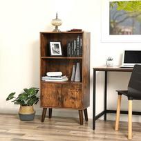 lentyna 120 - Songmics Retro 2-Tier Bookcase Brown - 4 nuotrauka