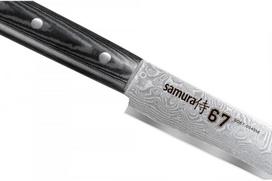 peilis damasko plienas - Samura DAMASCUS 67 Kitchen Slicing knife 7.7"/ 195mm with Wooden handle - 3 nuotrauka