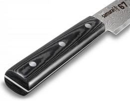 peilis damasko plienas - Samura DAMASCUS 67 Kitchen Slicing knife 7.7"/ 195mm with Wooden handle - 4 nuotrauka