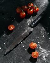 peilis damasko plienas - Samura DAMASCUS 67 Kitchen Slicing knife 7.7"/ 195mm with Wooden handle - 7 nuotrauka