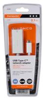 usb c lan adapteri - Vivanco USB-C RJ45 Adapter White - 2 nuotrauka