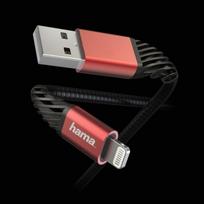 Pirkti Hama Extreme Cable USB-A Lightning 1.5m Black Red - Photo 2