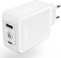 Pirkti Hama USB/USB Type-C Wall Charger Qualcomm White - Photo 1