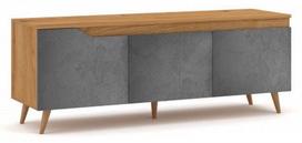 Vivaldi Meble Tue TV Stand Gold Craft Oak/Graphite Concrete