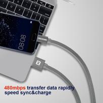 usb data cable - Swissten Textile Micro USB Data and Charging Cable 2m Silver - 5 nuotrauka