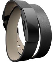 fitbit dirzeliai - Fitbit Inspire Horween Leather Double Wrap Black - 3 nuotrauka