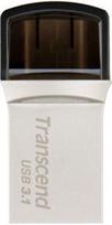 usb 3.0 128gb - Transcend JetFlash 890 128GB Silver (Sidabrinis) - 1 nuotrauka