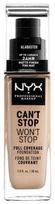 NYX Can't Stop Won't Stop Full Coverage Foundation 30ml Alabaster
