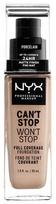 NYX Can't Stop Won't Stop Full Coverage Foundation 30ml Porcelain