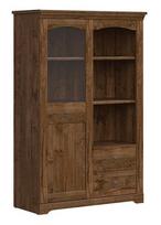 Black Red White Patras Glass Door Cabinet April Oak