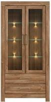 Black Red White Gent Glass Door Cabinet 98x201x42cm Stirling Oak