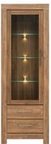 Black Red White Gent Glass Door Cabinet 68x200x42cm Stirling Oak