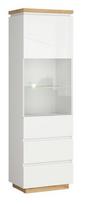 Black Red White Erla REG1W2S Glass Cabinet White/Oak