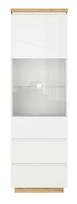 w2s - Black Red White Erla REG1W2S Glass Cabinet White/Oak - 2 nuotrauka