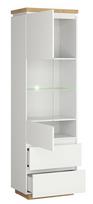 w2s - Black Red White Erla REG1W2S Glass Cabinet White/Oak - 3 nuotrauka