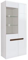 Black Red White Glass Cabinet Azteca Trio White