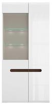 brw azteca - Black Red White Glass Cabinet Azteca Trio White - 2 nuotrauka