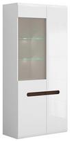 brw azteca - Black Red White Glass Cabinet Azteca Trio White - 3 nuotrauka