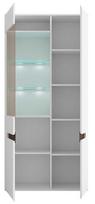 brw azteca - Black Red White Glass Cabinet Azteca Trio White - 4 nuotrauka