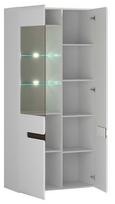 brw azteca - Black Red White Glass Cabinet Azteca Trio White - 5 nuotrauka