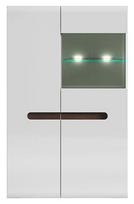Black Red White Glass Cabinet Azteca Trio SFK1W1D White