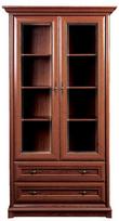 Black Red White Glass Door Cabinet Kent 110x204x43cm Chestnut