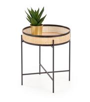 Kavos staliukas Halmar Lanipa Natural/Black, 500x500x550 mm