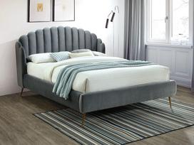 Signal Meble Calabria Velvet Bed 160x200cm Grey