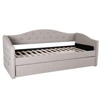 Home4you Atlanta Double Bed w/ Mattress Harmony Duo Grey