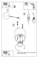 lubinis lubu sviestuva - Sollux Orbis Ceiling Lamp 40W GU10 SL.0018 Gray - 3 nuotrauka