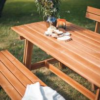 lauko baldai senukai - Folkland Timber Garden Set Riva Brown - 3 nuotrauka