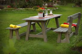 lauko baldai senukai - Folkland Timber Garden Set Riva Graphite - 5 nuotrauka