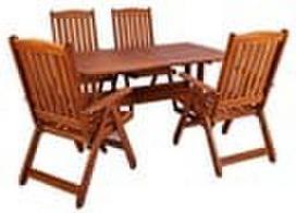 Folkland Timber Garden Set Lolland Brown Nut