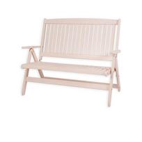 Folkland Timber Folding Garden Bench Bavaria White