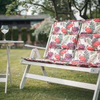 senukai.lt lauko suoliukai - Folkland Timber Folding Garden Bench Bavaria White - 7 nuotrauka
