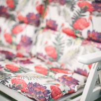 senukai.lt lauko suoliukai - Folkland Timber Folding Garden Bench Bavaria White - 8 nuotrauka
