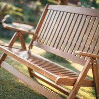 senukai.lt lauko suoliukai - Folkland Timber Folding Garden Bench Bavaria Graphite - 3 nuotrauka