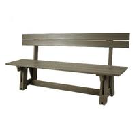 Folkland Timber Riva Bench with Backrest Graphite