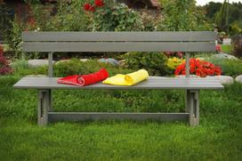 senukai.lt lauko suoliukai - Folkland Timber Riva Bench with Backrest Graphite - 5 nuotrauka