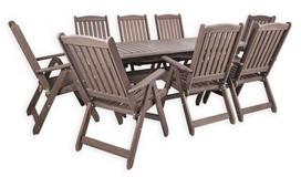 Folkland Timber Folding Garden Set Bavaria 8 Graphite