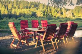 lauko baldai senukai - Folkland Timber Folding Garden Set Bavaria 8 Brown - 3 nuotrauka