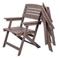 lauko baldai senukai - Folkland Timber Folding Garden Set Heini 4 Graphite - 3 nuotrauka