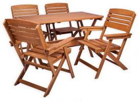 Folkland Timber Folding Garden Set Heini 4 Brown